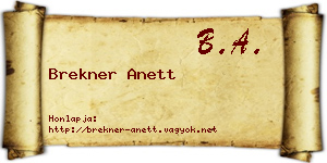 Brekner Anett névjegykártya